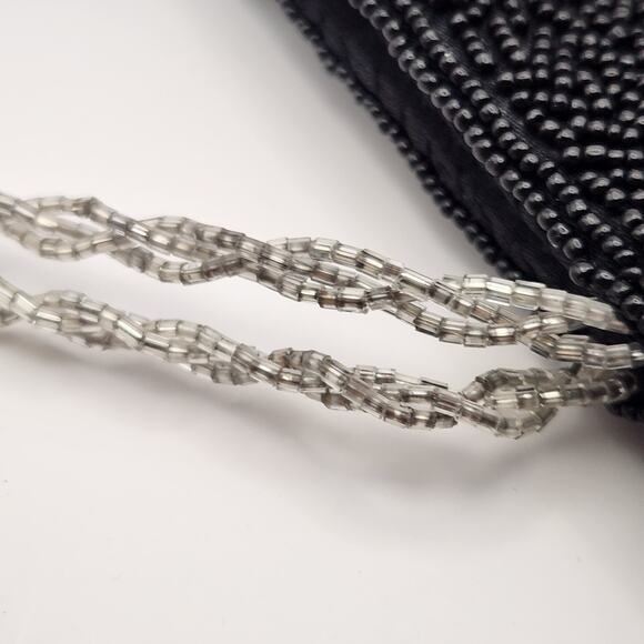 Inge Christopher Beaded Christmas Lights Purse Black Holiday Mini Bag Vintage - Picture 10 of 14